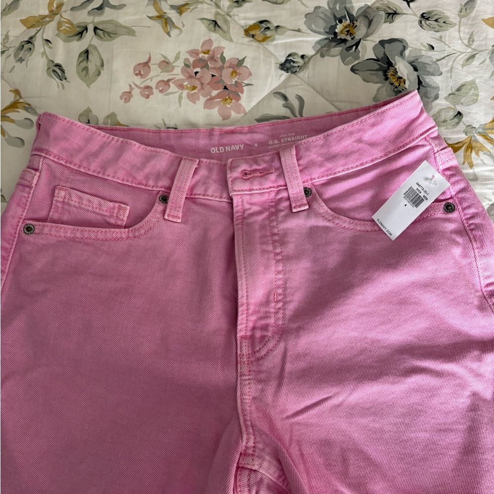Old Navy Women's High Rise Pink Jeans
